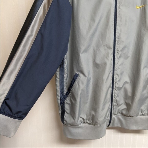 Nike Jacket Kids Medium Swish Full Zip Lightweight Jacket Youth M Gray / Blue - Picture 5 of 11